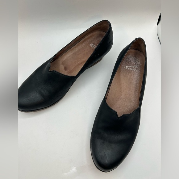 Dansko Liliana Black Nubuck Leather  Slip On Wedge Size EU 42 / US 11.5-12 - Picture 4 of 10